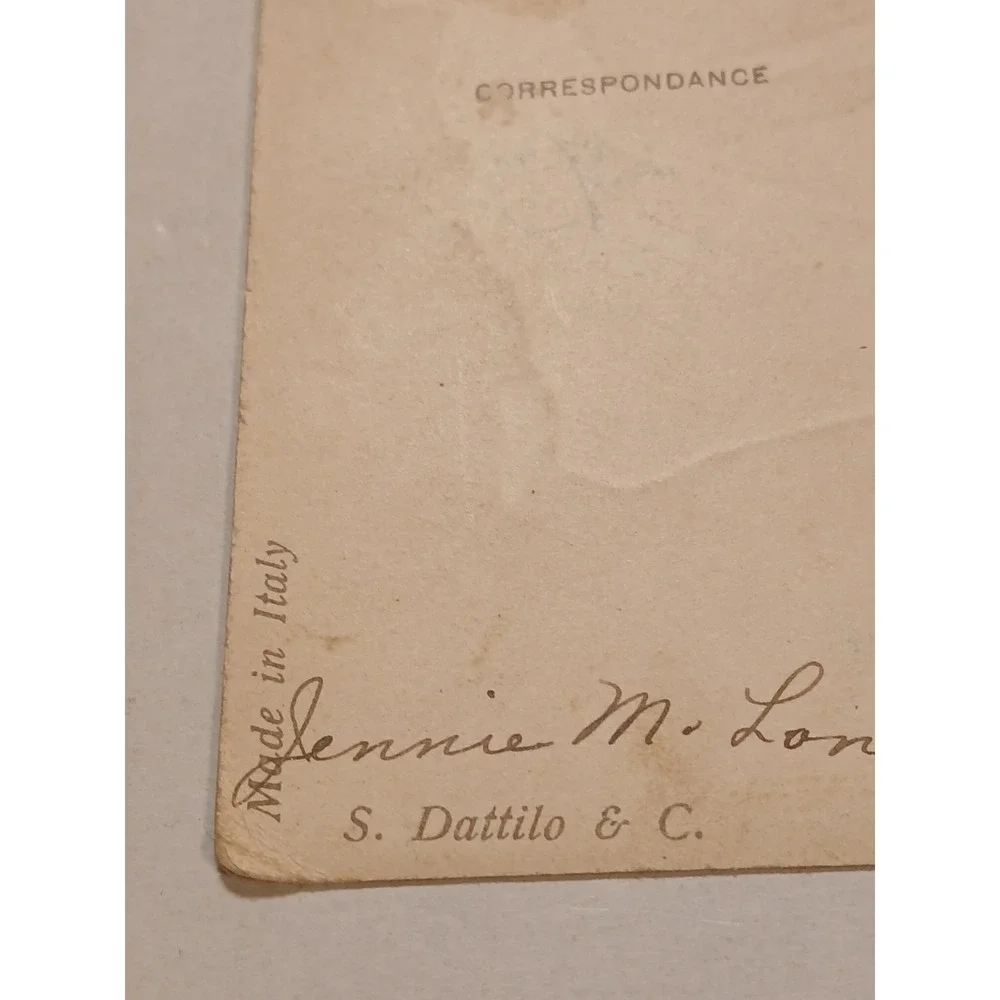 Postcard Merry Christmas Angel Green Dress Ringing Bells Snow‎ S Dattilo & Co C